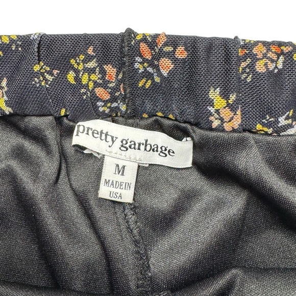 Pretty Garbage floral sheer overlay flowy pant womens m - Picture 8 of 14